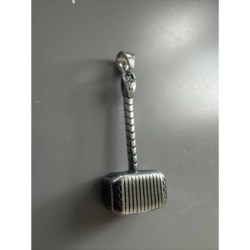 Stainless Steel Hammer Pendant 24 Inch Chain Viking Vintage Gift Men’s